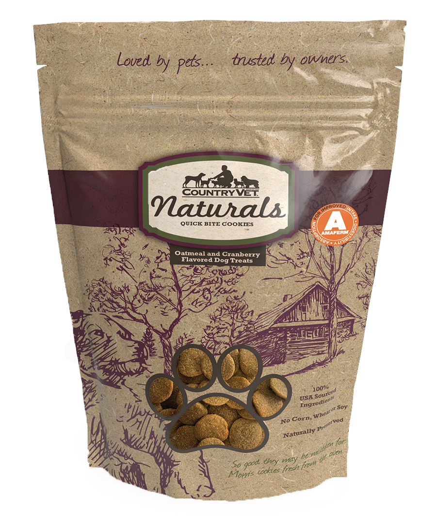 Country Vet NATURALS - OATMEAL & CRANBERRY QUICK BITE COOKIES