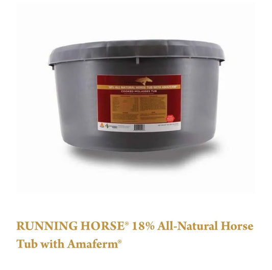 Running Horse 18% HORSE TUB WITH AMAFERM 100#