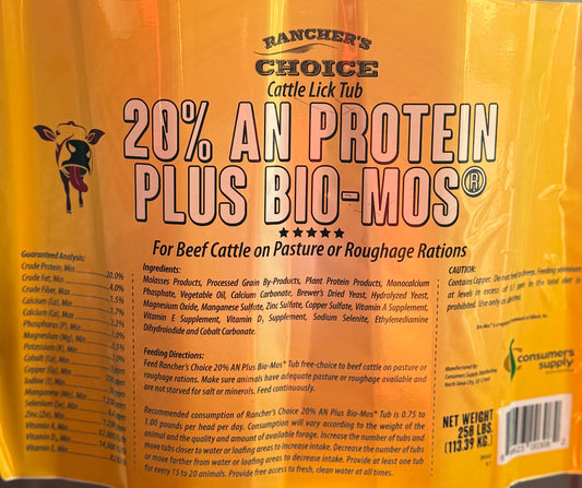 Rancher's Choice 20% ALL NATURAL PROTEIN + BIO-MOS