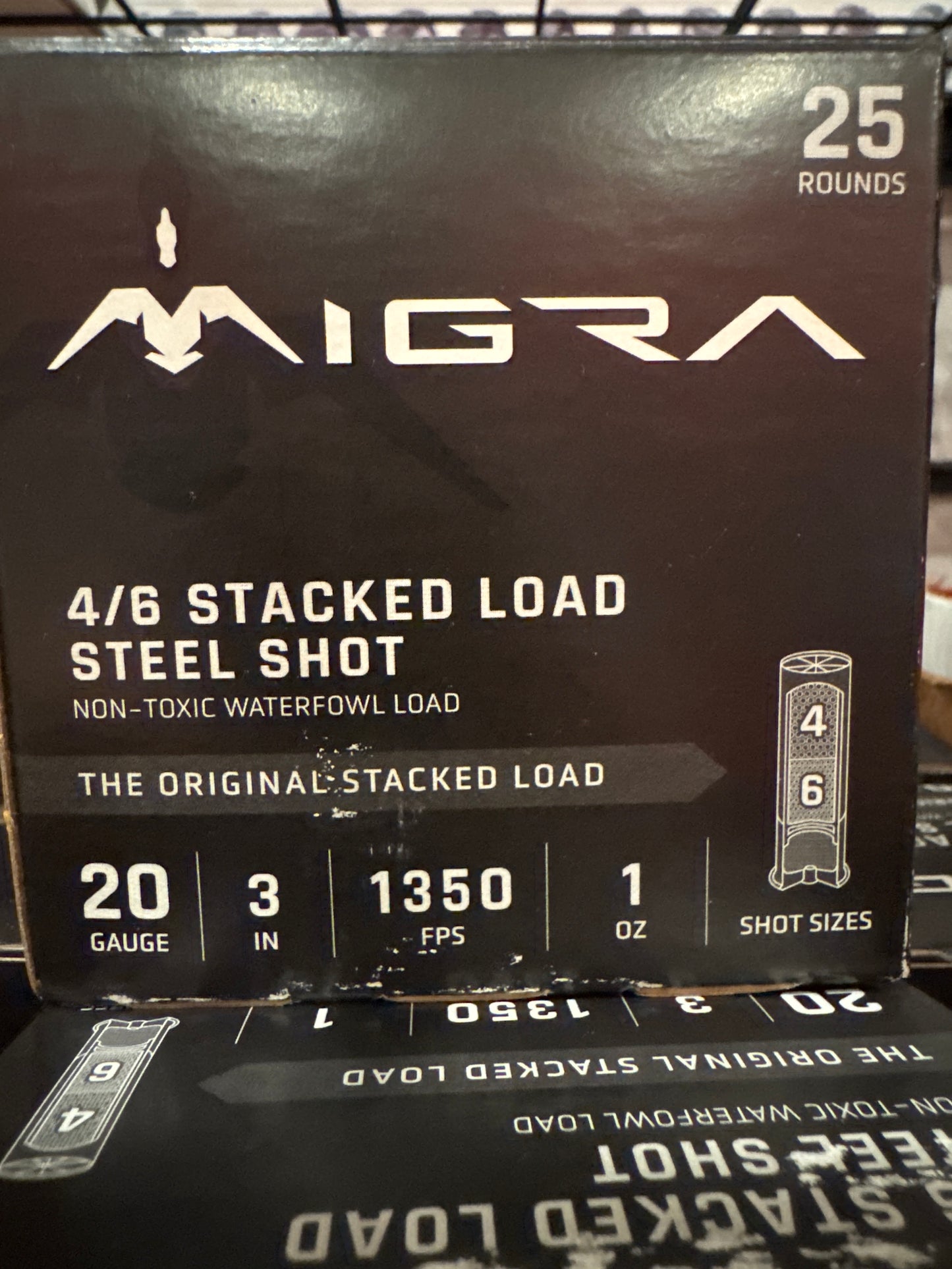 MIGRA Ammunition Steel Staxd Custom Waterfowl 20 Gauge Shotgun Shells (25 Rounds Per Box)