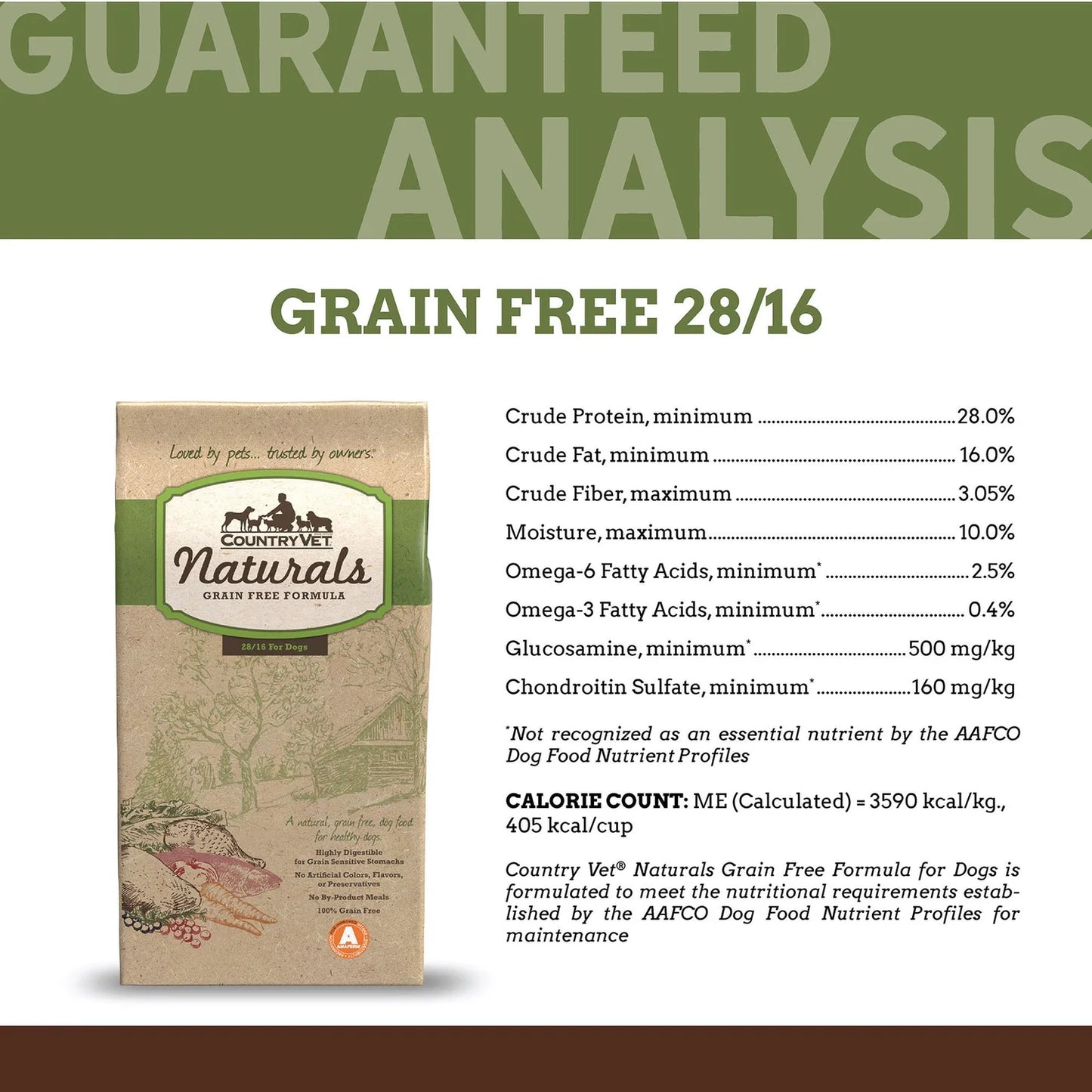 Country Vet NATURALS GRAIN FREE DOG 28-16% (30 pound)