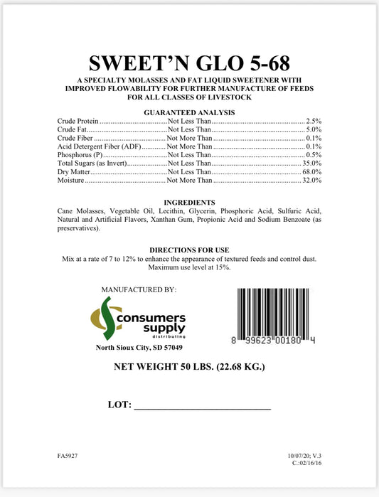 Sweet'n GLO-5-68 50 lb. Jug