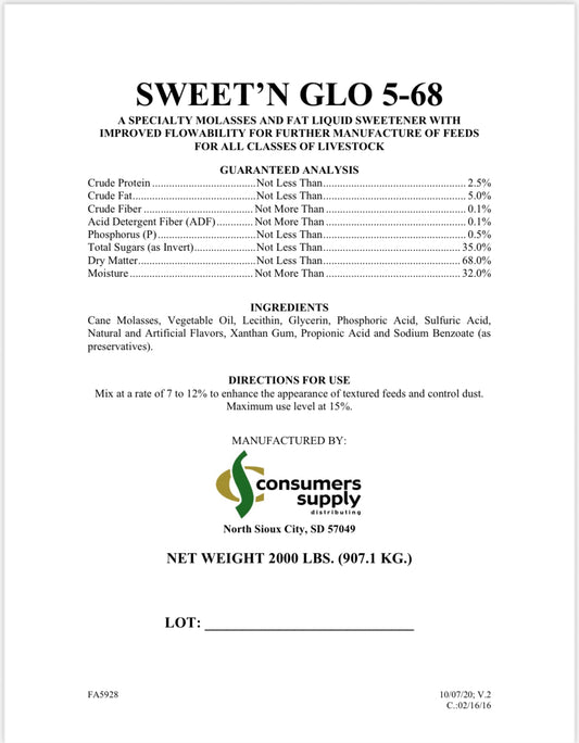 Sweet'n GLO-5-68 2,000 Lb. TOTE